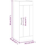 vidaXL Armoire murale blanc 34 5x34x90 cm