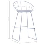 vidaXL Chaises de bar lot de 2 blanc similicuir