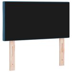vidaXL Tête de Lit LED Geometric Manuel Bleu foncé 80 cm Velours