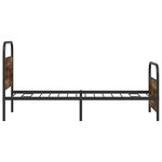 vidaXL Cadre de lit sans matelas 100x200 cm chêne fumé bois ingénierie