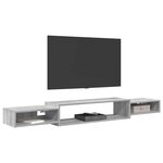 vidaXL Meuble TV mural Montage mural Sonoma gris 180 x 28 x 21 cm