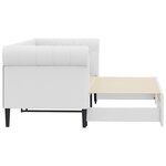 vidaXL Lit de jour avec lit gigogne blanc 90x200 cm similicuir