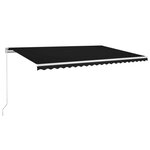 vidaXL Auvent manuel rétractable avec LED 500x300 cm Anthracite
