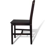 vidaXL Chaises à manger lot de 6 marron foncé pinède
