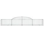 vidaXL Panier de gabions arqué 300x50x40/60 cm Fer galvanisé