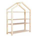 Etagère cabane POLLY - bois naturel et blanc
