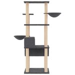 vidaXL Arbre à chat avec griffoirs en sisal gris foncé 141 cm