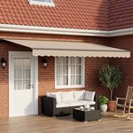 vidaXL Auvent rétractable manuel Beige 4 × 3 5 m
