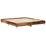 vidaXL Cadre de lit sans matelas vieux bois 180x200 cm bois ingénierie