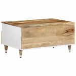 vidaXL Table basse 80x54x40 cm bois de manguier massif