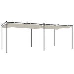 vidaXL Pergola avec toit rétractable crème 589x292x230 cm