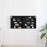 vidaXL Vitrine Chêne noir 100 x 8 5 x 50 cm Bois d'ingénierie