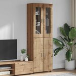 vidaXL Haut Armoire avec porte FLORIN Chêne artisanal 60 x 35 x 182 cm