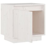 vidaXL Table de chevet Blanc 40x30x40 cm Bois de pin solide