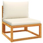 vidaXL Ensemble de canapés de jardin 6 pièces avec coussins en bois d'acacia et corde