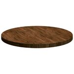 vidaXL Plateau de table Marron clair Ø 80 x 4 cm Chêne massif