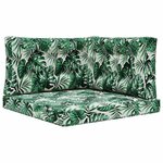 vidaXL Coussin de canapé d'extérieur 3 Pièces Motif feuille Polyester