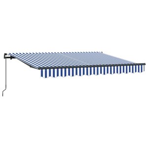vidaXL Auvent Rétractable Bleu 250 x 200 cm tissu