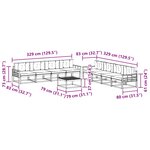 vidaXL Ensemble de canapés d'extérieur 9 pc Blanc et anthracite