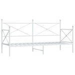 vidaXL Lit de jour sans matelas blanc 75x190 cm acier