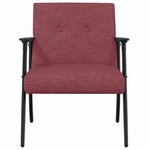 vidaXL fauteuil Bordeaux 59 x 75 x 78 cm tissu