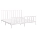 vidaXL Cadre de lit sans matelas blanc 200x200 cm bois massif de pin