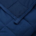 vidaXL Couverture lestée Bleu 200x225 cm 13 kg Tissu