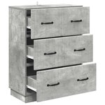 vidaXL Armoire à tiroirs Gris béton 66 x 34 5 x 87 cm