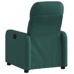 vidaXL Fauteuil inclinable électrique Vert foncé Tissu