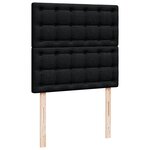 vidaXL Sommier à lattes de lit et matelas Noir 80x200 cm Tissu