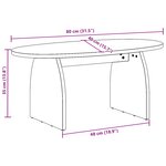 vidaXL Table basse Marron 80 x 40 x 35 cm Pin massif