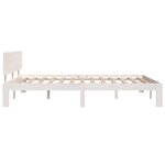 vidaXL Cadre de lit sans matelas blanc bois de pin massif 140x200 cm