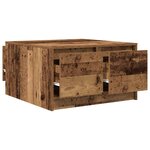 vidaXL Table basse avec tiroirs vieux bois 70 5x70x40 cm