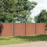 vidaXL Panneau de clôture marron 699x186 cm WPC