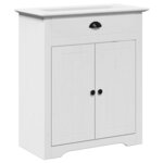 vidaXL Meubles de salle de bain 3 Pièces BODO blanc bois de pin massif