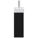 vidaXL Meuble de salle de bain avec robinet Chêne noir