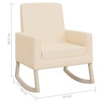 vidaXL Chaise à bascule Crème Tissu