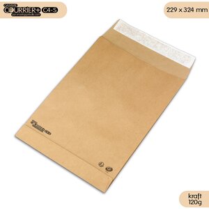 Lot de 1000 enveloppes kraft 120g à soufflets c4 - gamme courrier+