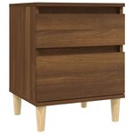 vidaXL Tables de chevet 2 Pièces Chêne marron 40x35x50 cm