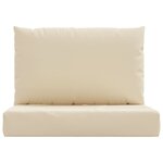 vidaXL Coussins de palette lot de 2 beige tissu oxford