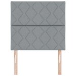 vidaXL Tête de lit design blocs de diamant gris clair 90 cm en tissu