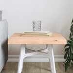 vidaXL Dessus de table bois massif non traité bordure assortie