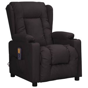 vidaXL Fauteuil de massage Noir Similicuir