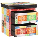 vidaXL Cabinet de chevet Multicolore 40x30x40 cm Bois massif Mango