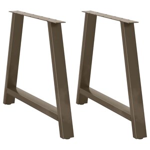 vidaXL Pieds de table à manger en forme de A  2 pièces  100 x (72-73) cm  acier