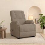 vidaXL Fauteuil inclinable Taupe Similicuir daim
