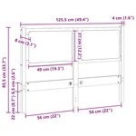 vidaXL Tête de lit Autre Marron 120 cm Bois massif en pin