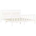 vidaXL Cadre de lit sans matelas blanc bois massif de pin