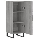 vidaXL Buffet Sonoma gris 34 5x34x90 cm Bois d'ingénierie