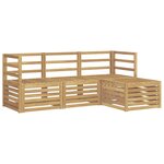 vidaXL Ensemble de canapés d'extérieur 4 pc Blanc Bois d'Acacia Massif